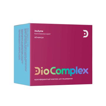 DioZyme, Диокомплекс (мультиферментный комплекс для пищеварения), капсулы, 40 шт.